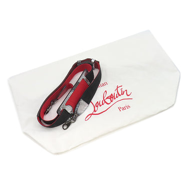 クリスチャンルブタン Christian Louboutin エクスプローラー ファンク シルバー レザー ラバー リュック・デイパック ガンメタル金具 パイソン柄 スタッズ ショルダー 2WAY