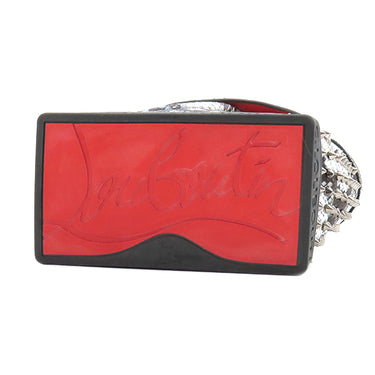 クリスチャンルブタン Christian Louboutin エクスプローラー ファンク シルバー レザー ラバー リュック・デイパック ガンメタル金具 パイソン柄 スタッズ ショルダー 2WAY