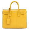イヴ・サンローラン Yves Saint Laurent サックドジュール ナノ イエロー レザー 2WAYバッグ ゴールド金具 黄色 トート ハンドバッグ ショルダー