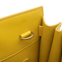 イヴ・サンローラン Yves Saint Laurent サックドジュール ナノ イエロー レザー 2WAYバッグ ゴールド金具 黄色 トート ハンドバッグ ショルダー