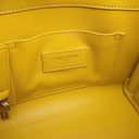 イヴ・サンローラン Yves Saint Laurent サックドジュール ナノ イエロー レザー 2WAYバッグ ゴールド金具 黄色 トート ハンドバッグ ショルダー