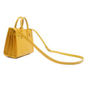イヴ・サンローラン Yves Saint Laurent サックドジュール ナノ イエロー レザー 2WAYバッグ ゴールド金具 黄色 トート ハンドバッグ ショルダー