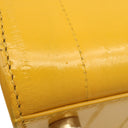 イヴ・サンローラン Yves Saint Laurent サックドジュール ナノ イエロー レザー 2WAYバッグ ゴールド金具 黄色 トート ハンドバッグ ショルダー