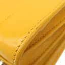 イヴ・サンローラン Yves Saint Laurent サックドジュール ナノ イエロー レザー 2WAYバッグ ゴールド金具 黄色 トート ハンドバッグ ショルダー