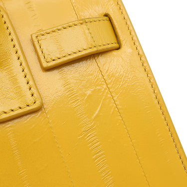 イヴ・サンローラン Yves Saint Laurent サックドジュール ナノ イエロー レザー 2WAYバッグ ゴールド金具 黄色 トート ハンドバッグ ショルダー