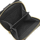 グッチ GUCCI コンパクト ジップウォレット 449895 ブラック レザー 二つ折り財布 ゴールド金具 アウトレット品