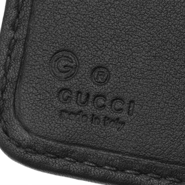 グッチ GUCCI コンパクト ジップウォレット 449895 ブラック レザー 二つ折り財布 ゴールド金具 アウトレット品