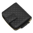 グッチ GUCCI コンパクト ジップウォレット 449895 ブラック レザー 二つ折り財布 ゴールド金具 アウトレット品