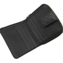 グッチ GUCCI コンパクト ジップウォレット 449895 ブラック レザー 二つ折り財布 ゴールド金具 アウトレット品