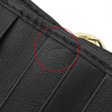 グッチ GUCCI コンパクト ジップウォレット 449895 ブラック レザー 二つ折り財布 ゴールド金具 アウトレット品