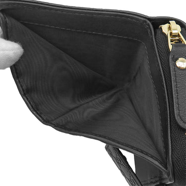 グッチ GUCCI コンパクト ジップウォレット 449895 ブラック レザー 二つ折り財布 ゴールド金具 アウトレット品