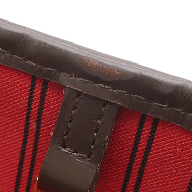 ルイヴィトン LOUIS VUITTON ネヴァーフル MM N40599 スリーズ ダミエキャンバス トートバッグ ゴールド金具 茶 赤 トート