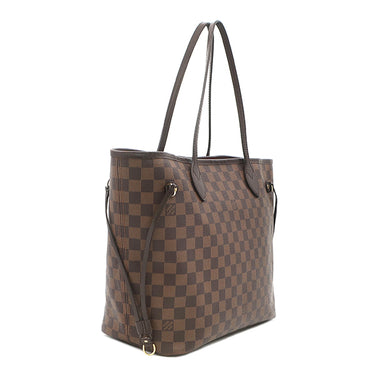ルイヴィトン LOUIS VUITTON ネヴァーフル MM N40599 スリーズ ダミエキャンバス トートバッグ ゴールド金具 茶 赤 トート