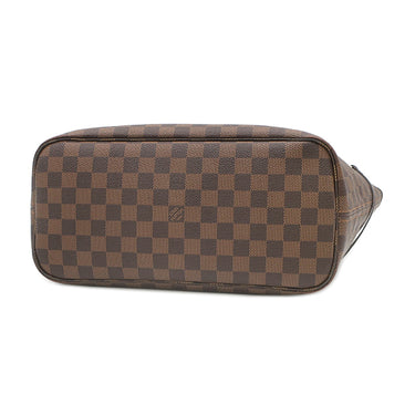ルイヴィトン LOUIS VUITTON ネヴァーフル MM N40599 スリーズ ダミエキャンバス トートバッグ ゴールド金具 茶 赤 トート