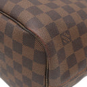 ルイヴィトン LOUIS VUITTON ネヴァーフル MM N40599 スリーズ ダミエキャンバス トートバッグ ゴールド金具 茶 赤 トート