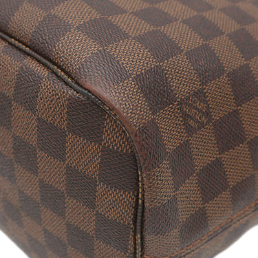 ルイヴィトン LOUIS VUITTON ネヴァーフル MM N40599 スリーズ ダミエキャンバス トートバッグ ゴールド金具 茶 赤 トート