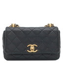 シャネル CHANEL マトラッセ ミニ チェーン AS4972 ブラック ラムスキン ショルダーバッグ ゴールド金具 3連 3重 リペア有