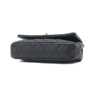 シャネル CHANEL マトラッセ ミニ チェーン AS4972 ブラック ラムスキン ショルダーバッグ ゴールド金具 3連 3重 リペア有
