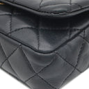 シャネル CHANEL マトラッセ ミニ チェーン AS4972 ブラック ラムスキン ショルダーバッグ ゴールド金具 3連 3重 リペア有