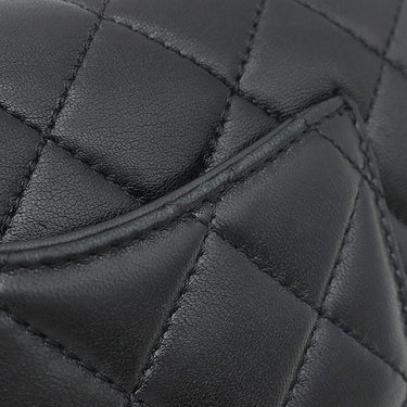 シャネル CHANEL マトラッセ ミニ チェーン AS4972 ブラック ラムスキン ショルダーバッグ ゴールド金具 3連 3重 リペア有