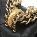 シャネル CHANEL マトラッセ ミニ チェーン AS4972 ブラック ラムスキン ショルダーバッグ ゴールド金具 3連 3重 リペア有