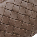 ボッテガヴェネタ BOTTEGA VENETA イントレチャート ボディバッグ ブラウン レザー ウエストバッグ ガンメタル金具 ベルトバッグ リカラー有
