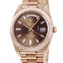 腕時計 ロレックス ROLEX デイデイト 40 228235A ランダム番 自動巻き メンズ 新品同様 ランダム番 K18RG無垢 純正ダイヤ チョコレート