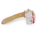 腕時計 ショパール CHOPARD ハッピースポーツ 27/6457-42 クオーツ レディース K18WG無垢 シェル 純正ダイヤ&ピンクサファイア