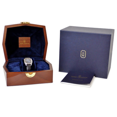 腕時計 ハリーウィンストン Harry Winston エメラルド オートマティック 33mm EMEAHD33WW001 自動巻き メンズ K18WG無垢 青 グラデーション