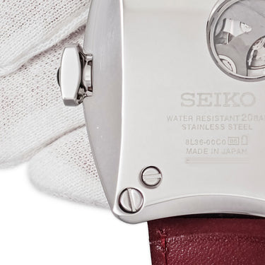 腕時計 セイコー SEIKO ガランテ GMT SBLM005 8L36-00C0 自動巻き メンズ デイト デュアルタイム ローマン ワインレッド 赤