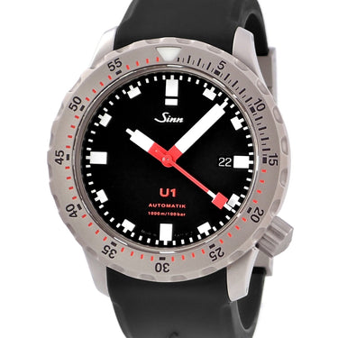 腕時計 ジン SINN U1 オートマティック 1010.U1 自動巻き メンズ ブラック ダイバーズ 高硬度テギメント加工ベゼル