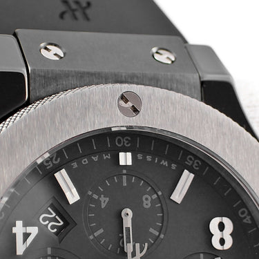 腕時計 ウブロ HUBLOT ビッグバン アイスバン 301.CT.130.RX 自動巻き メンズ クロノグラフ デイト スモールセコンド ブラック