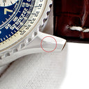 腕時計 ブライトリング BREITLING オールド ナビタイマー A13022 A132C05LBA 自動巻き メンズ ブルー アラビア 回転ベゼル デイト