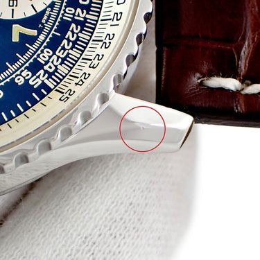 腕時計 ブライトリング BREITLING オールド ナビタイマー A13022 A132C05LBA 自動巻き メンズ ブルー アラビア 回転ベゼル デイト