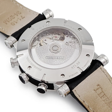 腕時計 ティファニー Tiffany & Co アトラス ジェント クロノグラフ Z1000.82.12A10A71A 自動巻き メンズ OH済 黒 デイト スモールセコンド