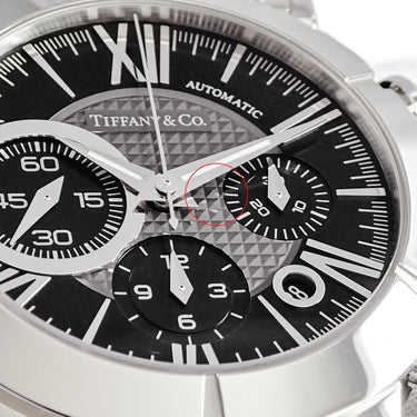 腕時計 ティファニー Tiffany & Co アトラス ジェント クロノグラフ Z1000.82.12A10A71A 自動巻き メンズ OH済 黒 デイト スモールセコンド