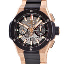 腕時計 ウブロ HUBLOT ビッグバン インテグレーテッド キングゴールド セラミック 451.OM.1180.OM 自動巻き メンズ 新品同様 クロノ