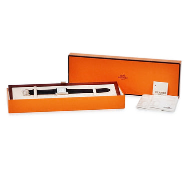 腕時計 エルメス HERMES Hウォッチ PM HH1.210 HH1.210.283/ZBA クオーツ レディース 純正ダイヤ ホワイト シェル H型 スクエア 2針