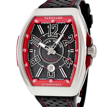 腕時計 フランクミュラー FRANCK MULLER ヴァンガード レーシング V45 SC DT RCG 自動巻き メンズ ブラック レッド デイト トノー