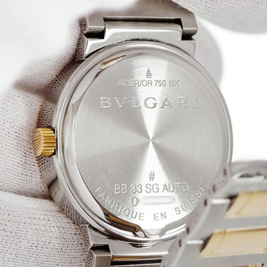 腕時計 ブルガリ BVLGARI ブルガリブルガリ BB33SG AUTO BB33WSGD/N 自動巻き メンズ レディース K18YG×SS コンビ デイト ギョーシェ
