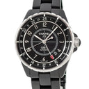 腕時計 シャネル CHANEL J12 GMT 38mm H3102 自動巻き メンズ ブラック セラミック 黒 アラビア デイト デュアルタイム