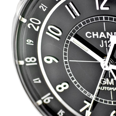 腕時計 シャネル CHANEL J12 GMT 38mm H3102 自動巻き メンズ ブラック セラミック 黒 アラビア デイト デュアルタイム