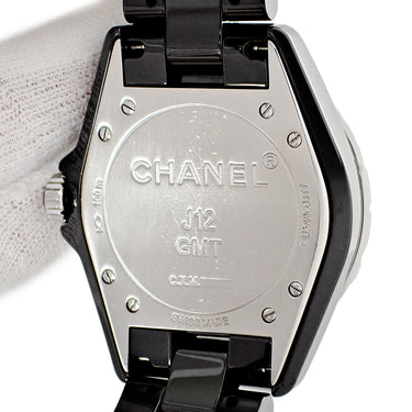 腕時計 シャネル CHANEL J12 GMT 38mm H3102 自動巻き メンズ ブラック セラミック 黒 アラビア デイト デュアルタイム