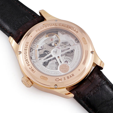 腕時計 IWC IWC ポルトギーゼ パーペチュアル カレンダー 42 IW344205 自動巻き メンズ OH済 K18RG無垢 ブルー ムーンフェイズ