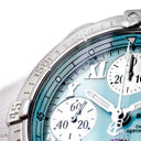 腕時計 ブライトリング BREITLING クロノ コックピット A13358 自動巻き メンズ ターコイズブルー 水色 スモールセコンド ローマン