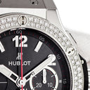 腕時計 ウブロ HUBLOT ビッグバン スチール ダイヤモンド 301.SX.130.RX.114 自動巻き メンズ 純正ダイヤ ブラック クロノグラフ
