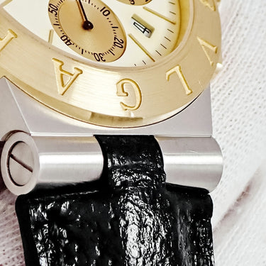 腕時計 ブルガリ BVLGARI ディアゴノ スポーツ クロノグラフ CH35SG クオーツ メンズ K18YG×SS コンビ デイト スモールセコンド