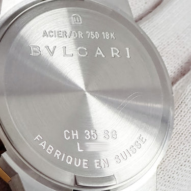腕時計 ブルガリ BVLGARI ディアゴノ スポーツ クロノグラフ CH35SG クオーツ メンズ K18YG×SS コンビ デイト スモールセコンド