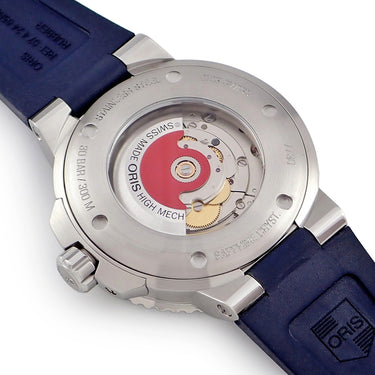 腕時計 オリス ORIS アクイス デイト 01 733 7730 4135-07 4 24 65EB 自動巻き メンズ ブルー 逆回転防止ベゼル バー ダイバーズ