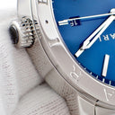 腕時計 ブルガリ BVLGARI ブルガリブルガリ BB41S 102396 自動巻き メンズ OH済 ブルー 青 サンレイ バー アラビア デイト